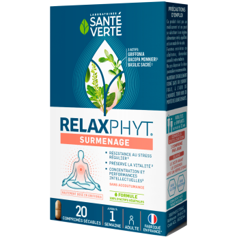 Relaxphyt surmenage Santé verte - boîte de 20 comprimés