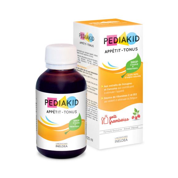 Pediakid appétit - tonus goût framboise - flacon de 125 ml