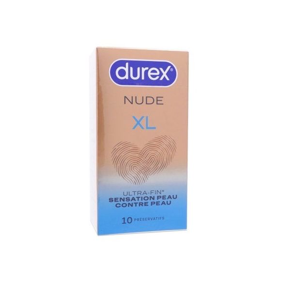 Préservatifs Nude XL ultra-fin Durex - boite de 10 préservatifs