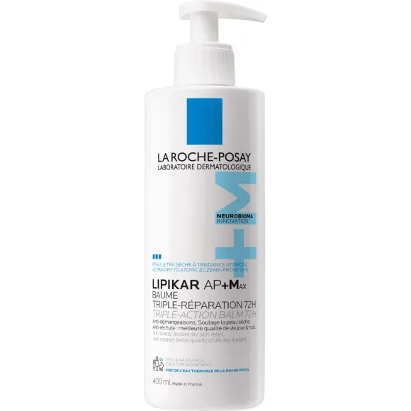 Lipikar baume AP+Max triple-réparation La Roche-Posay - flacon-pompe de 400ml