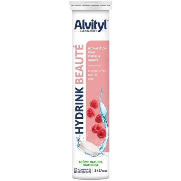 Hydrink beauté arôme framboise Alvityl - tube de 20 comprimés effervescents