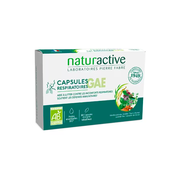 Capsules respiratoires GAE bio Naturactive - boite de 30 capsules
