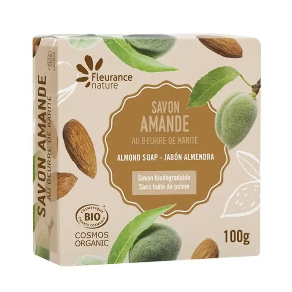 Savon amande au beurre de karité bio Fleurance nature - pain de 100g