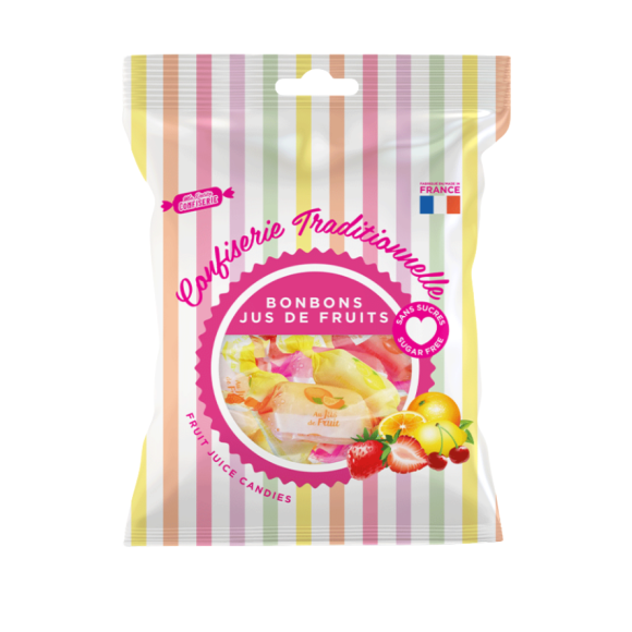 Bonbons jus de fruits sans sucre Ma petite confiserie - sachet de 100g