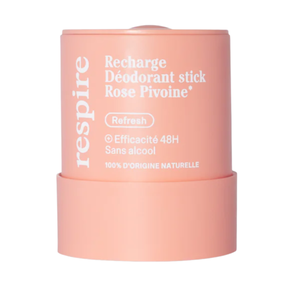 Recharge déodorant stick rose pivoine bio Respire - recharge de 50g