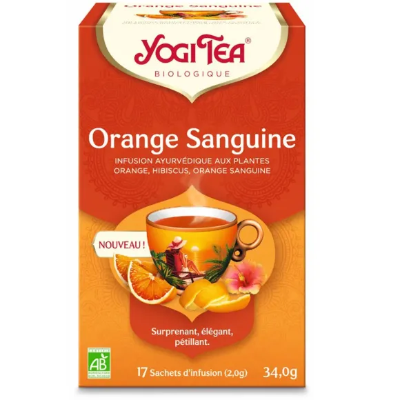 Orange sanguine BIO Yogi Tea - boite de 17 sachets 
