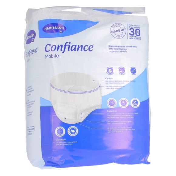 Slip absorption 8 jetable Confiance mobile taille L - 14 sous-vêtements absorbants