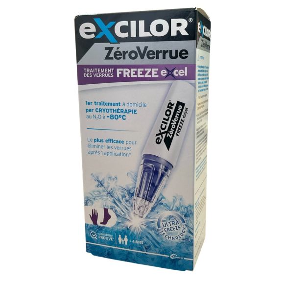 ZéroVerrue Freeze Excel Exilor - boîte d'un stylo et 9 embouts jetables