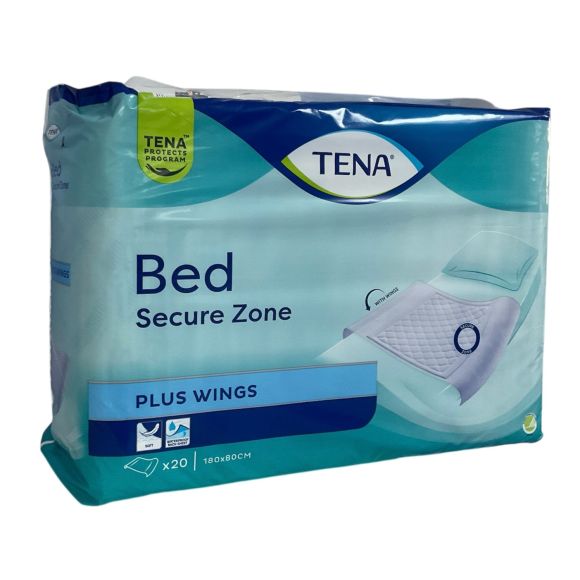 Bed Secure zone Plus Wings Alèses bordables 180x80cm Tena - paquet de 20 unités