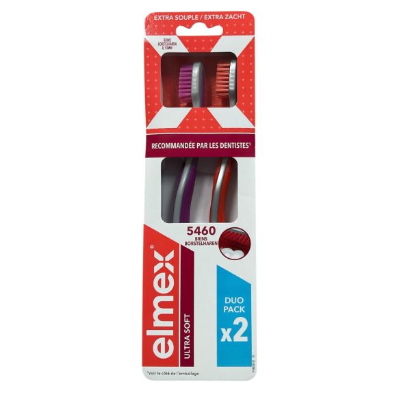 Brosse à dents Ultra soft extra souple Elmex - 2 brosses à dents
