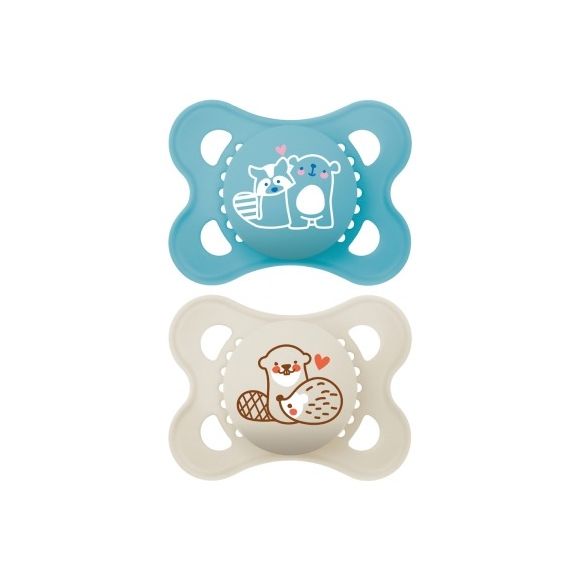 Sucette silicone Nature 2-6 mois MAM - boîte de 2 sucettes