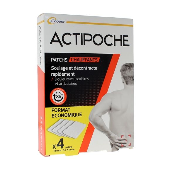 Actipoche Patch chauffant douleurs musculaires Cooper - boite de 4 patchs