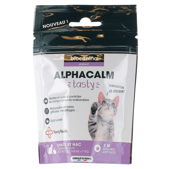 Alphacalm Tasty Chat Biocanina - sachet de 30 bouchées