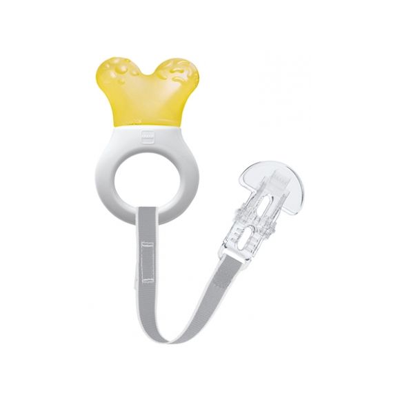 Anneau de dentition réfrigérant avec attache 2 mois et + MAM -  un anneau de dentition