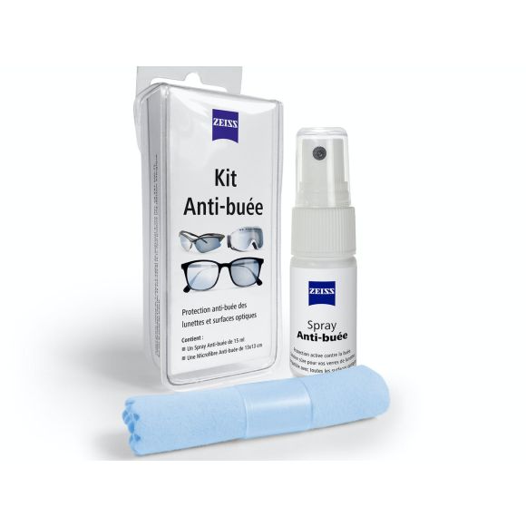 Antibuée spray + lingette microfibre Zeiss - spray de 15ml