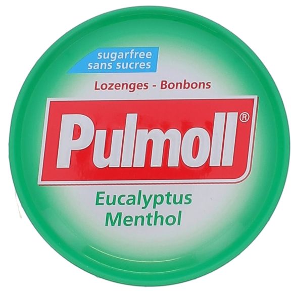 Bonbons Eucalyptus Menthol sans sucres Pulmoll - boîte de 45 g