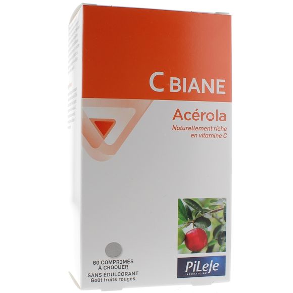 C Biane Acérola Pileje - boite de 60 comprimés à croquer