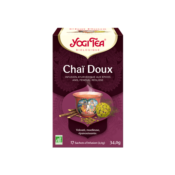 Chaï doux bio Yogi Tea - boîte de 17 sachets