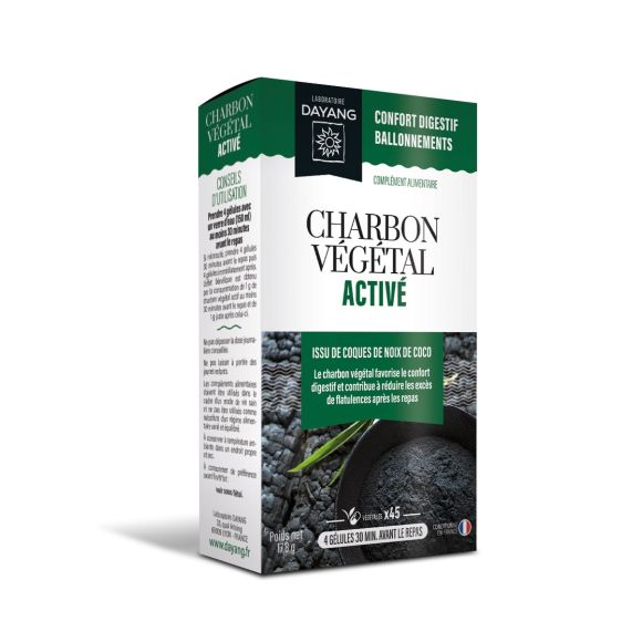 Charbon végétal activé Dayang - boîte de 45 gélules