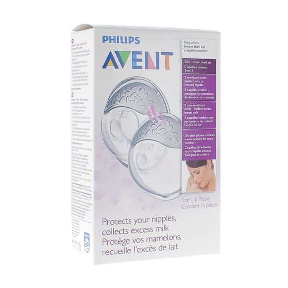 Coquille d'allaitement confort Philips Avent - 6 coquilles d'allaitement
