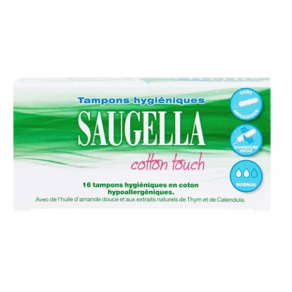 Cotton Touch Tampons hygiéniques super Saugella - boîte de 16 tampons