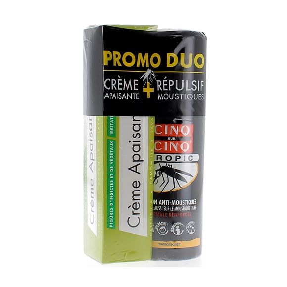 Crème apaisante + Spray Tropic Cinq sur Cinq - spray de 75 ml et tube de 40 g