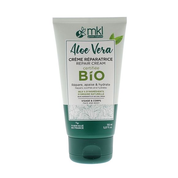 Crème réparatrice bio 3 en 1 aloe vera MKL Green Nature - tube de 150 ml