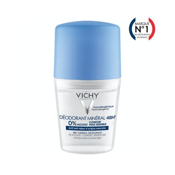 Déodorant bille sans sels d'aluminium minéral 48h Vichy - roll-on 50ml