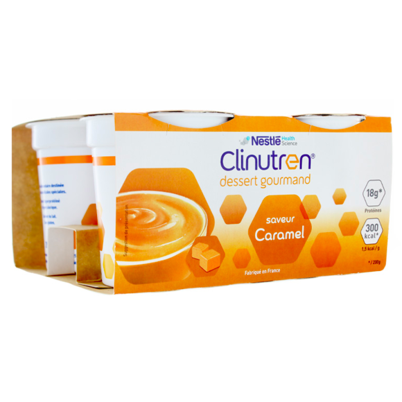 Dessert gourmand saveur caramel clinutren Nestlé - lot de 4x200g