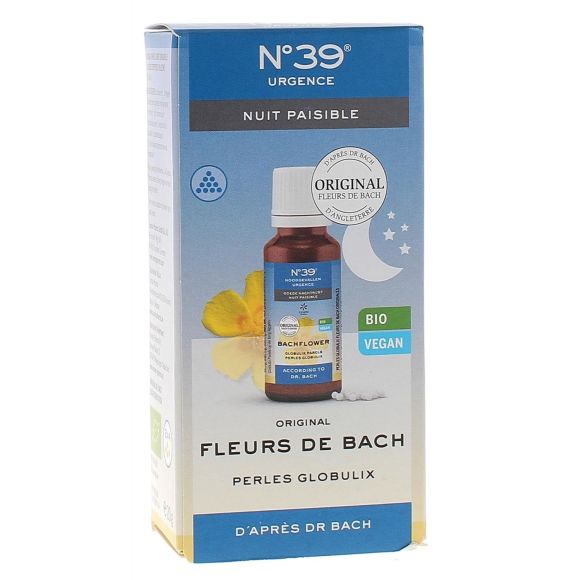 Fleurs d'E. Bach Nuit paisible N°39 Lemon pharma - flacon de 20g de perles globulix