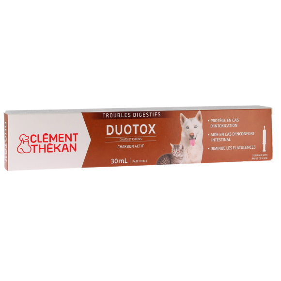 Duotox troubles digestifs chiens et chats Clément Thékan - pâte orale de 30g avec seringue