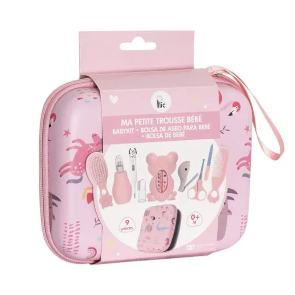 Ma petite trousse bébé trousse de soins rose Plic - une trousse de 9 pièces