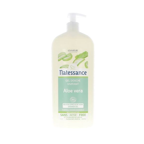 Natessance Gel douche vivifiant aloé vera bio Léa Nature - flacon-pompe de 1 litre