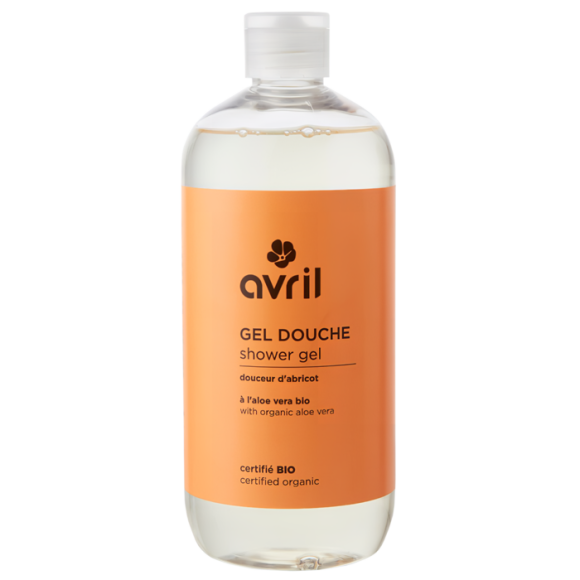 Gel douche coeur d'abricot bio Avril - flacon de 500ml