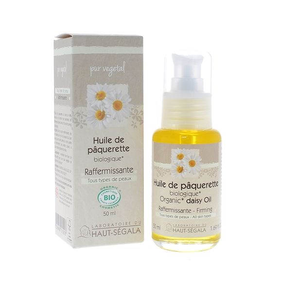 Huile de pâquerette bio Haut-Ségala - flacon-pompe de 50 ml