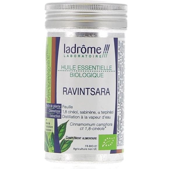 Huile essentielle ravintsara Bio Ladrôme - flacon de 10 ml