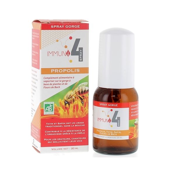 Immuno 4 spray gorge propolis - spray de 20 ml