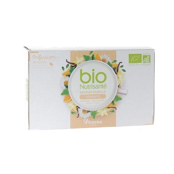 Infusion sérénité vanille bio Vitavea - boîte de 20 sachets
