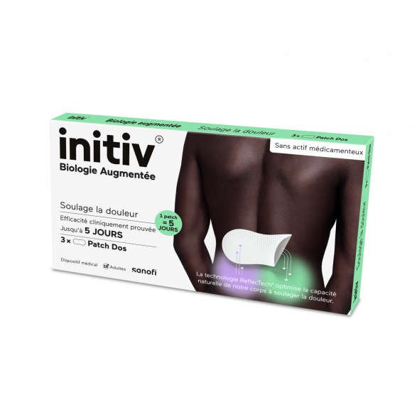 Initiv Patch dos anti-douleur Sanofi - boîte de 3 patchs