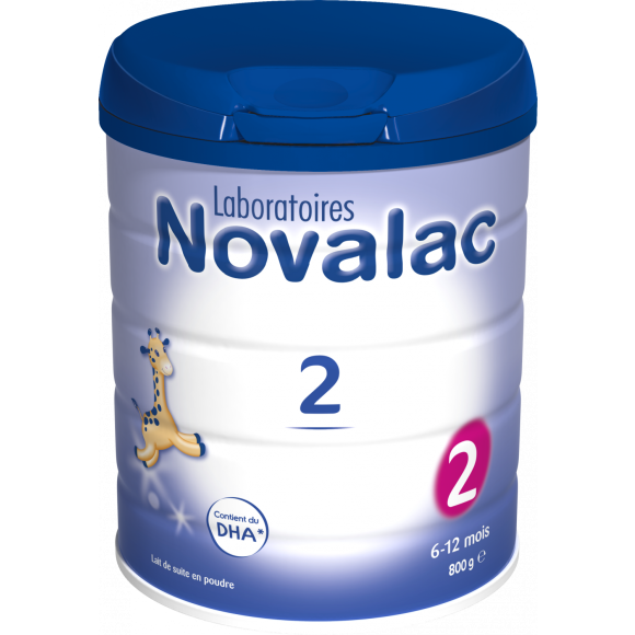 Lait en poudre Novalac 2ème âge de 6 à 12 mois - pot de 800 g