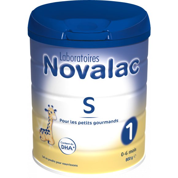 Lait en poudre Novalac S pour les gourmands de 0 à 6 mois - pot de 800 g