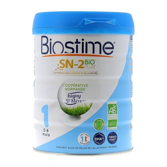 Lait infantile SN-2 Bio plus 1er âge Biostime - pot de 800 g