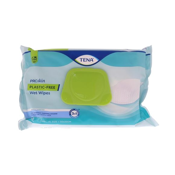 Wet wipes Lingettes imprégnées extra douces et épaisses 3 en 1 Tena - paquet de 48 lingettes