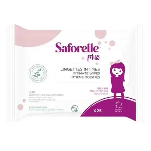Lingettes intimes Miss Saforelle - paquet de 25 lingettes