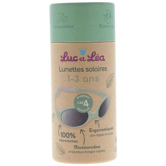 Lunettes solaires biosourcées catégorie 4 1-3 ans vert Luc et Léa - 1 paire de lunettes