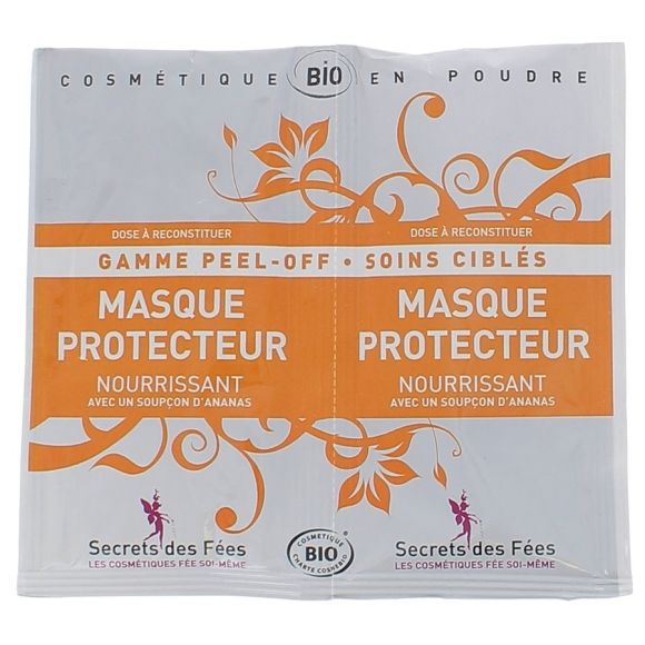 Masque Protecteur Nourissant Bio Gamme Peel-Off Secrets des Fées - 2 masques de 8 g