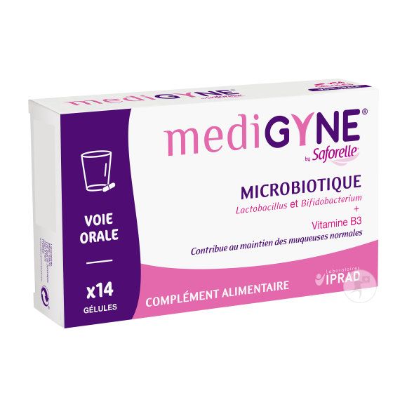 Medigyne microbiotique by Saforelle - boite de 14 gélules