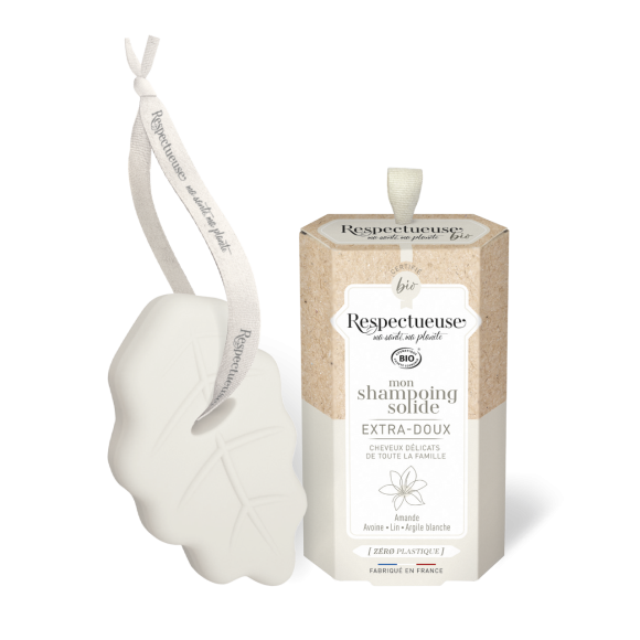 Mon Shampooing solide extra-doux bio Respectueuse - pain de 75 g