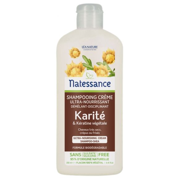 Natessance shampooing crème ultra nourrissant karité Léa Nature - flacon de 250 ml