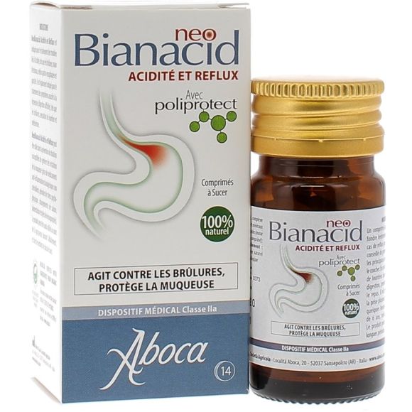 NeoBianacid acidité et reflux Aboca - 14 comprimés